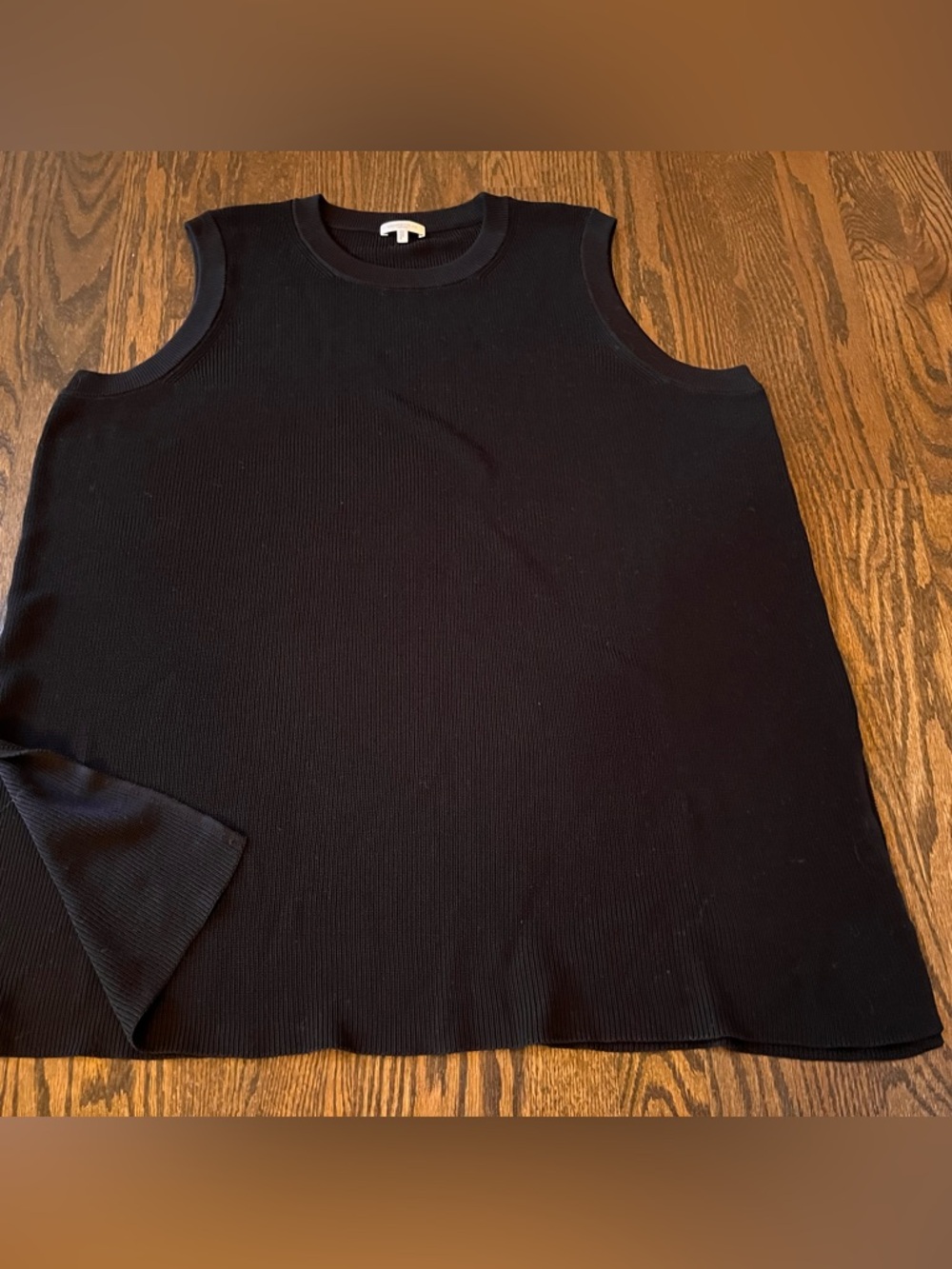 Eileen Fisher Tencel Jersey Knit Crew Neck Long Shell Tank